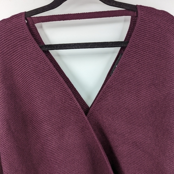 NWT LULU'S Faux Wrap Belted Dolman Sweater - Picture 2 of 8